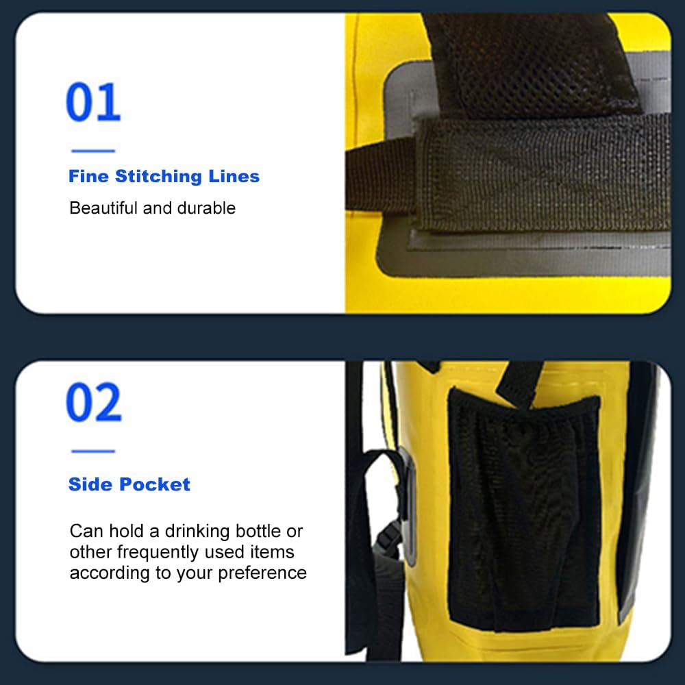 IPX6 Waterproof Backpack with 500D PVC Mesh for Outdoor Adventures, Large Capacity, Dry-Wet Separation, V1259-DP01-A-2805