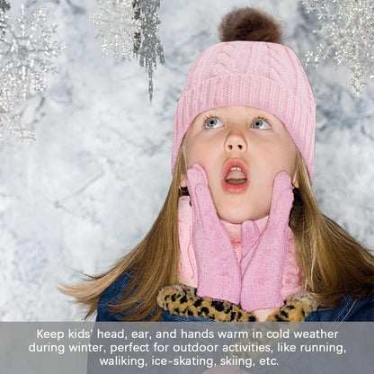 Soft Plush Winter Accessory with Hat, and Scarf in Multiple Colors V1259-DP01-A-2806