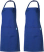 Adjustable Multi-Purpose Aprons for Men and Women with Long Waist Ties and Front Pockets, Polyester Cotton V1259-DP01-A-2813