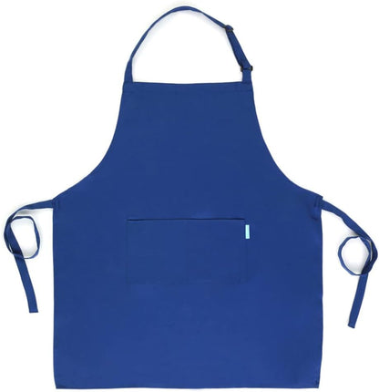 Adjustable Multi-Purpose Aprons for Men and Women with Long Waist Ties and Front Pockets, Polyester Cotton V1259-DP01-A-2813