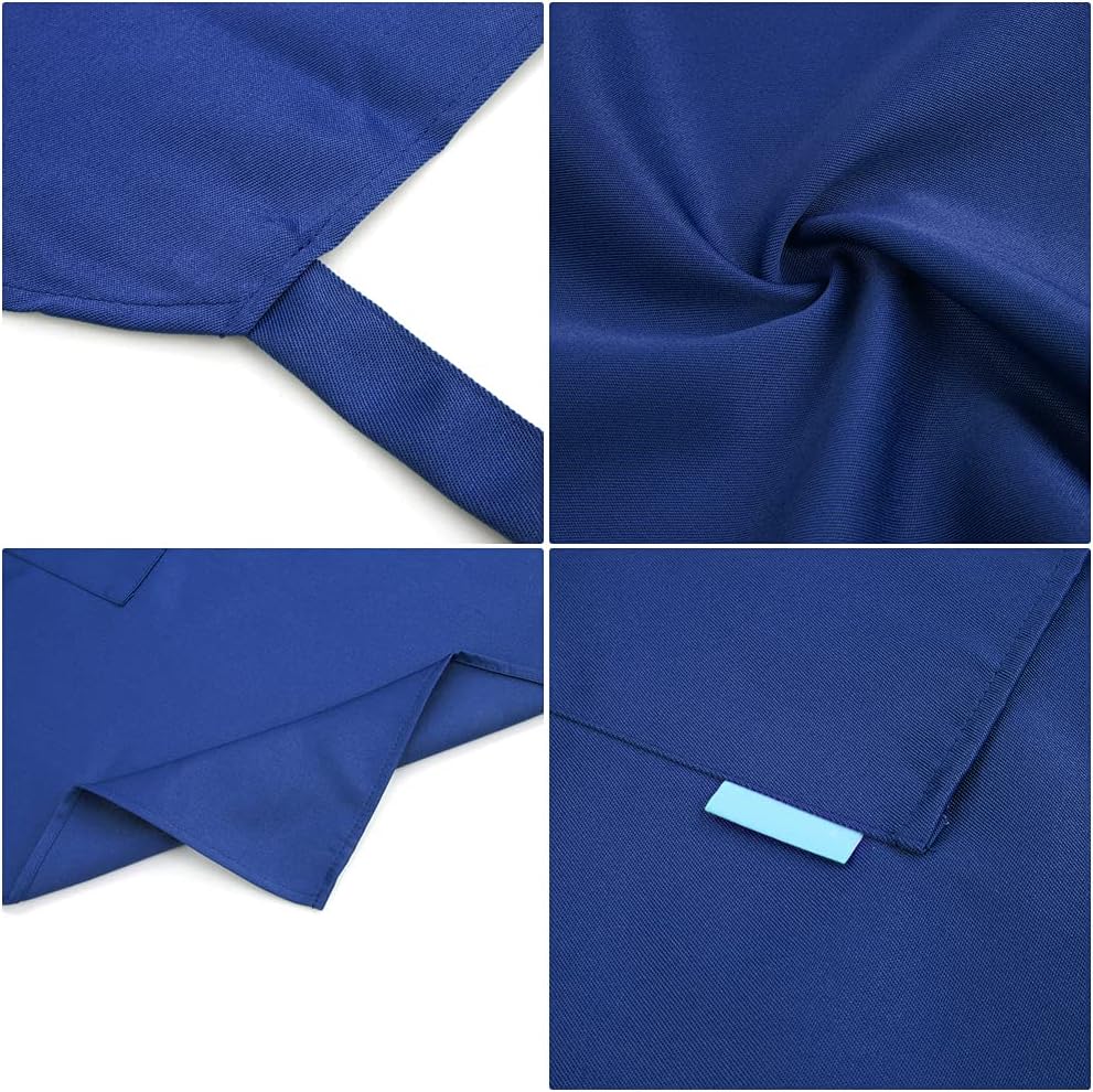 Adjustable Multi-Purpose Aprons for Men and Women with Long Waist Ties and Front Pockets, Polyester Cotton V1259-DP01-A-2813