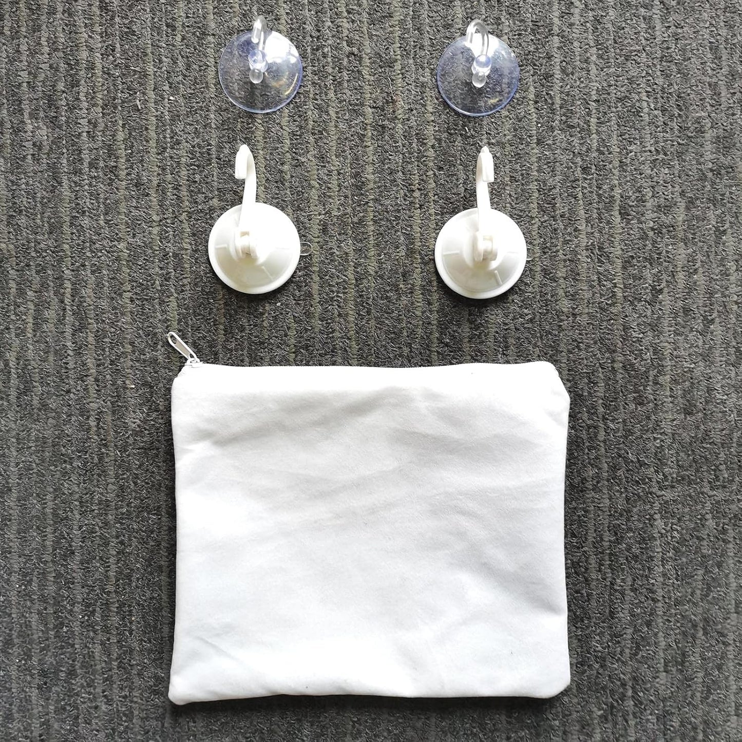 Polyester Fiber Beard Apron with Suction Cups and Storage Pouch, White or Black Option V1259-DP01-A-2814
