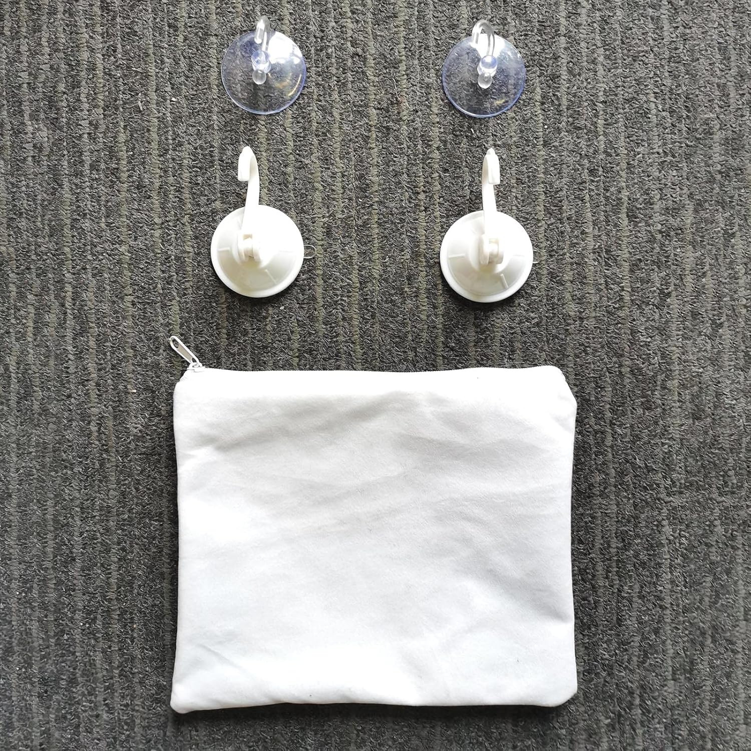 Polyester Fiber Beard Apron with Suction Cups and Storage Pouch, White or Black Option V1259-DP01-A-2814