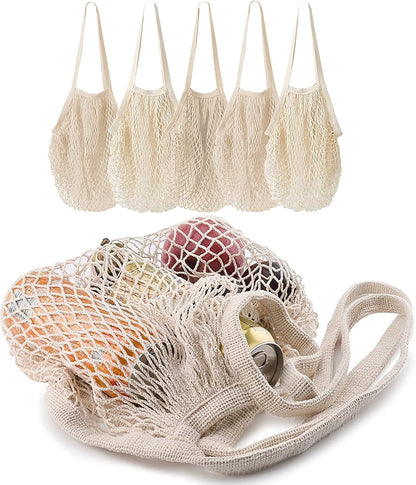 Cotton String Shopping Bags Reusable Washable Grocery Mesh Organizer Net V1259-DP01-A-2833
