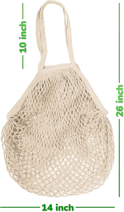 Cotton String Shopping Bags Reusable Washable Grocery Mesh Organizer Net V1259-DP01-A-2833