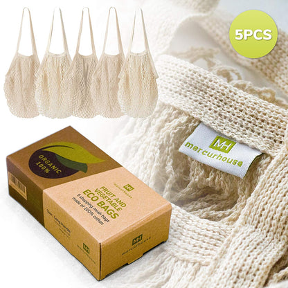 Cotton String Shopping Bags Reusable Washable Grocery Mesh Organizer Net V1259-DP01-A-2833