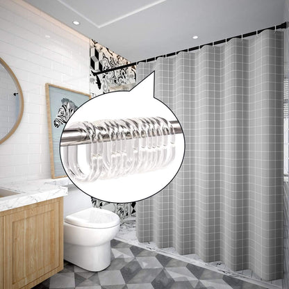 24 pcs Shower Curtain Rings Plastic Curtain C Rings Hook Hanger Bath Drape Loop Clip Glide Bathroom Shower V1259-DP01-A-2837