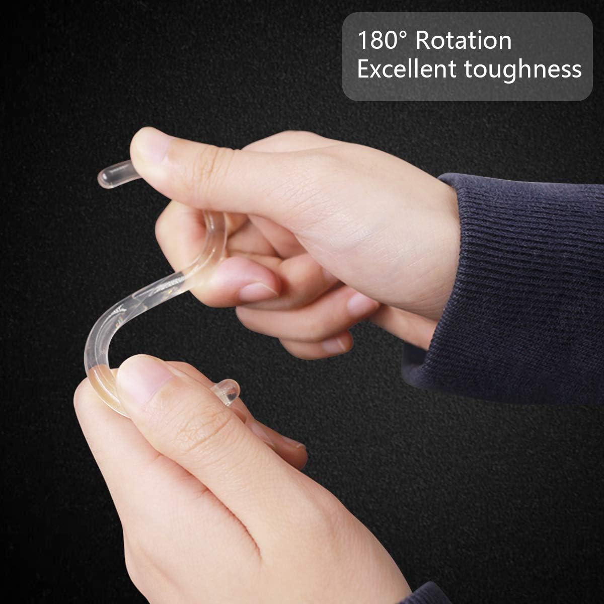 24 pcs Shower Curtain Rings Plastic Curtain C Rings Hook Hanger Bath Drape Loop Clip Glide Bathroom Shower V1259-DP01-A-2837