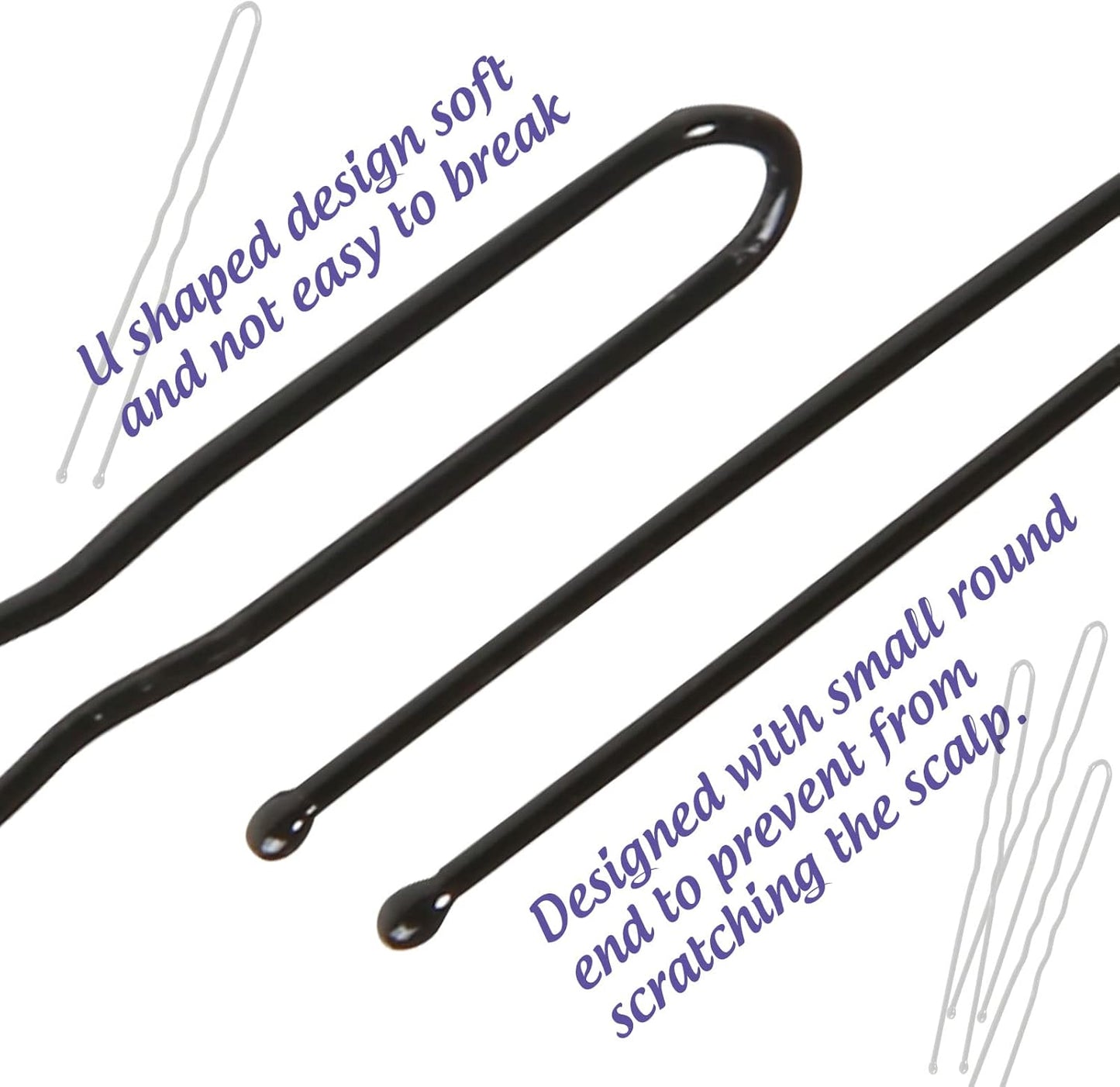 Hair Donut Bun Maker Set - 4 Bun Shapers, 20 Invisible Nets, 5 Elastics, 20 Bobby Pins (Black) V1259-DP01-A-2843