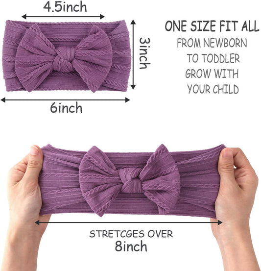 8PCS Baby Nylon Headbands Hair Accessories Hair Bows Headband for Baby Girls Babies Newborn Infant Toddler V1259-DP01-A-2844
