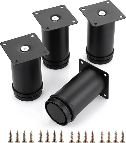 4Pcs 4 Inch Adjustable Replacement Furniture Legs Feets - Stainless Steel Table Legs Extenders Heavy Duty V1259-DP01-A-2853