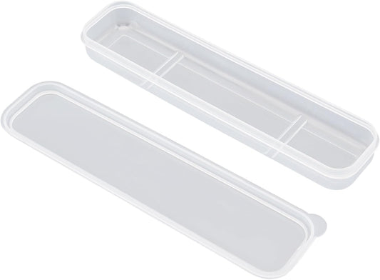 Portable Flatware Box Travel Tableware Storage Case, Simple Tableware Storage Box Case for Cutlery Kit (White) V1259-DP01-A-2856