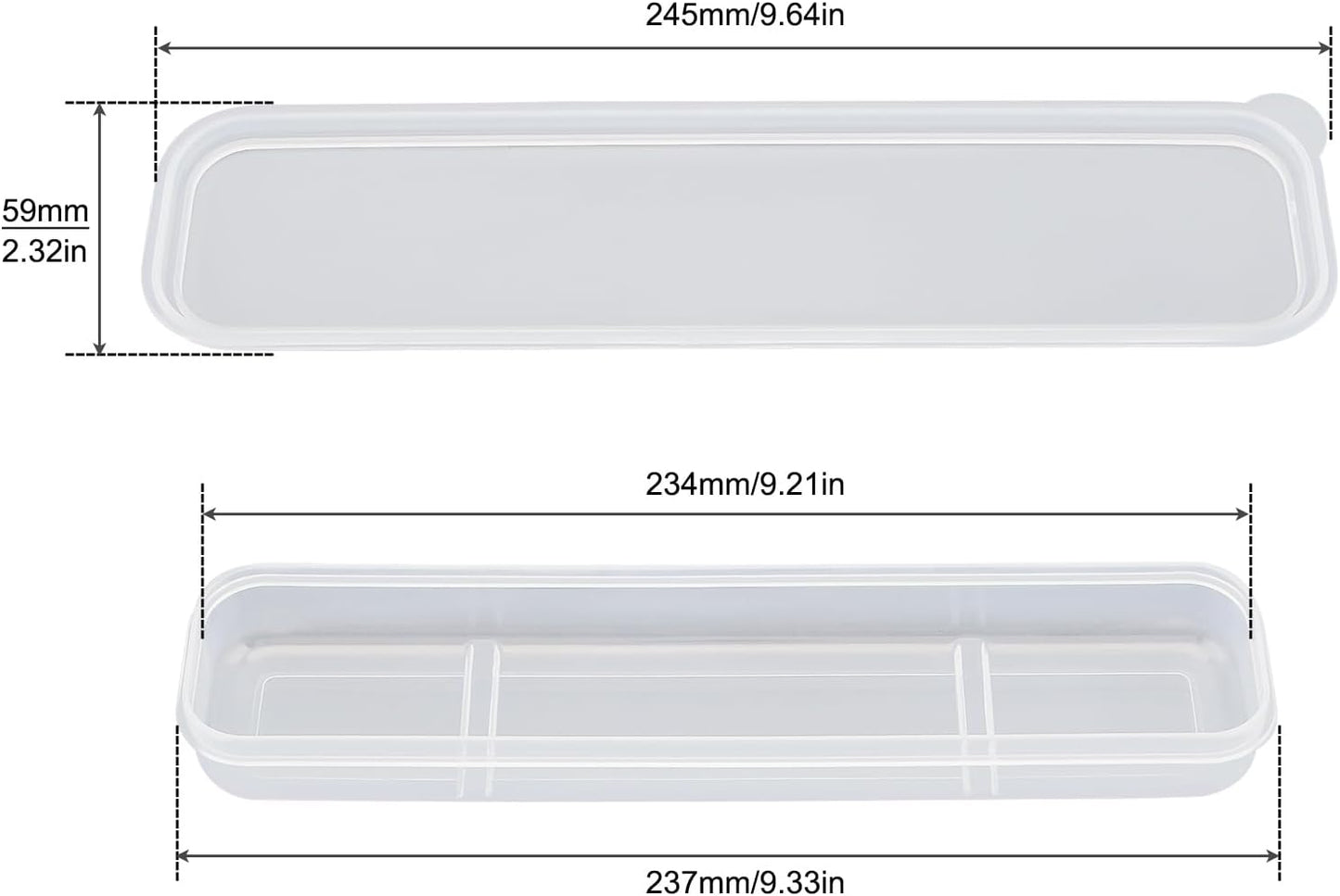 Portable Flatware Box Travel Tableware Storage Case, Simple Tableware Storage Box Case for Cutlery Kit (White) V1259-DP01-A-2856