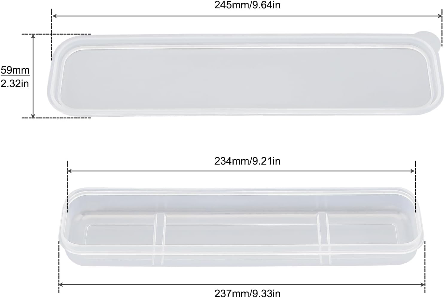 Portable Flatware Box Travel Tableware Storage Case, Simple Tableware Storage Box Case for Cutlery Kit (White) V1259-DP01-A-2856