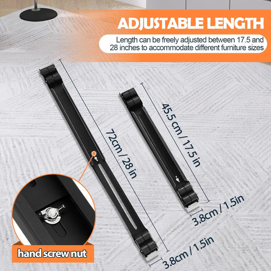 Heavy Duty Furniture Appliances Rollers, Extendable Appliance Rollers with Brake, Mobile Washing Machine Base V1259-DP01-A-2871