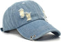 Unisex Ripped Distressed Denim Ring Baseball Cap Hip Hop Vintage Dad Hat Adjustable V1259-DP01-A-2872
