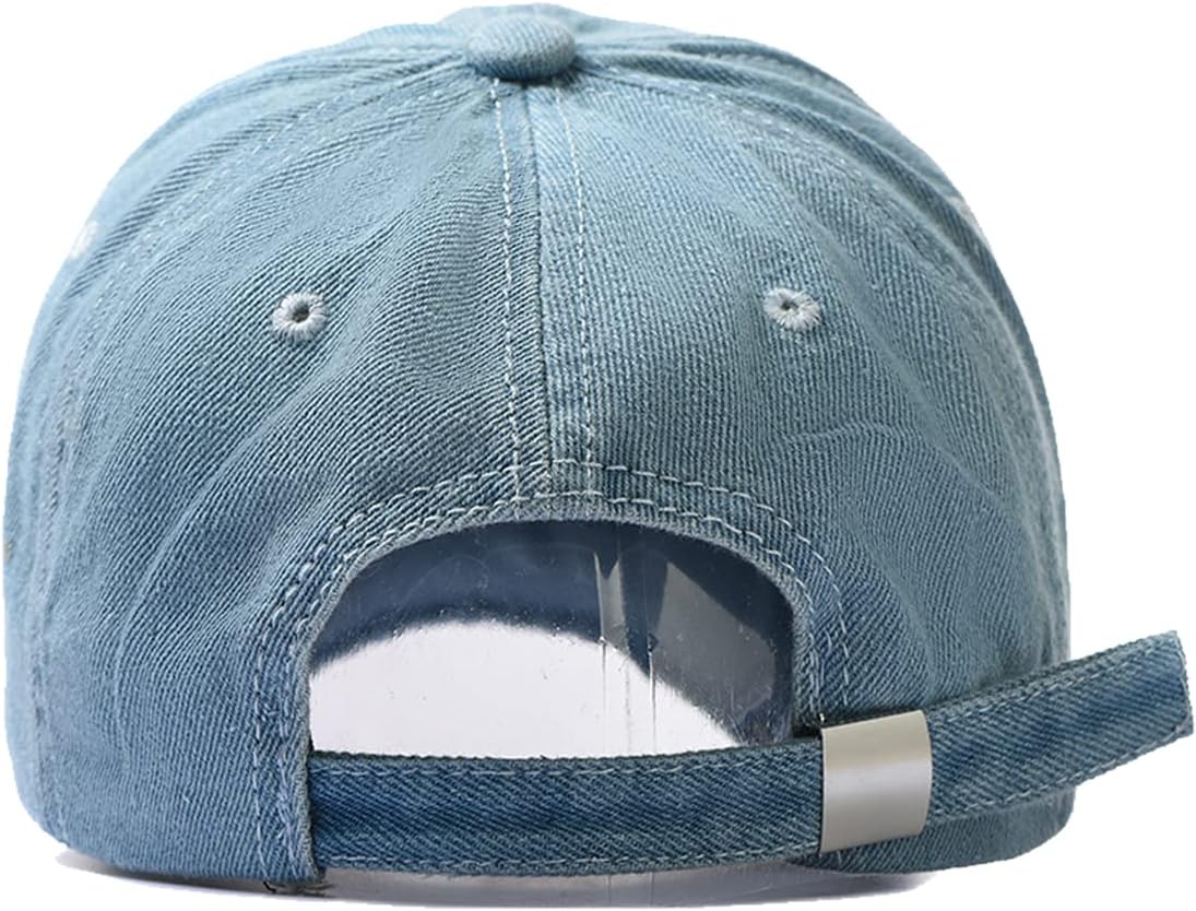 Unisex Ripped Distressed Denim Ring Baseball Cap Hip Hop Vintage Dad Hat Adjustable V1259-DP01-A-2872