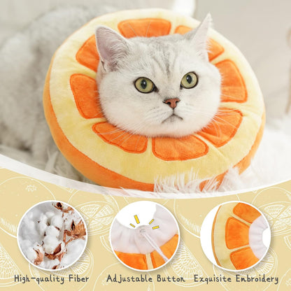 Adjustable Cat Cone Collar Soft, Cute Cat Donut Collar After Surgery, Kitten Recovery Cones to Stop Licking V1259-DP01-A-2873