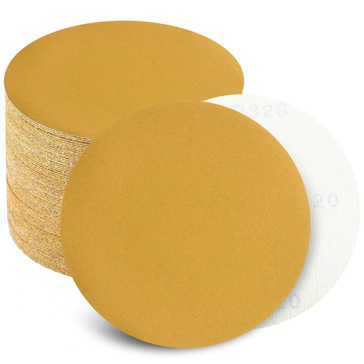 6 Inch Sanding Discs Hook and Loop No Hole, 320 Grit Sandpaper, Da Sandpaper for Automotive and Woodworking, V1259-DP01-A-2876
