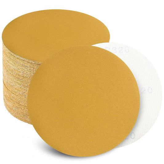 6 Inch Sanding Discs Hook and Loop No Hole, 320 Grit Sandpaper, Da Sandpaper for Automotive and Woodworking, V1259-DP01-A-2876