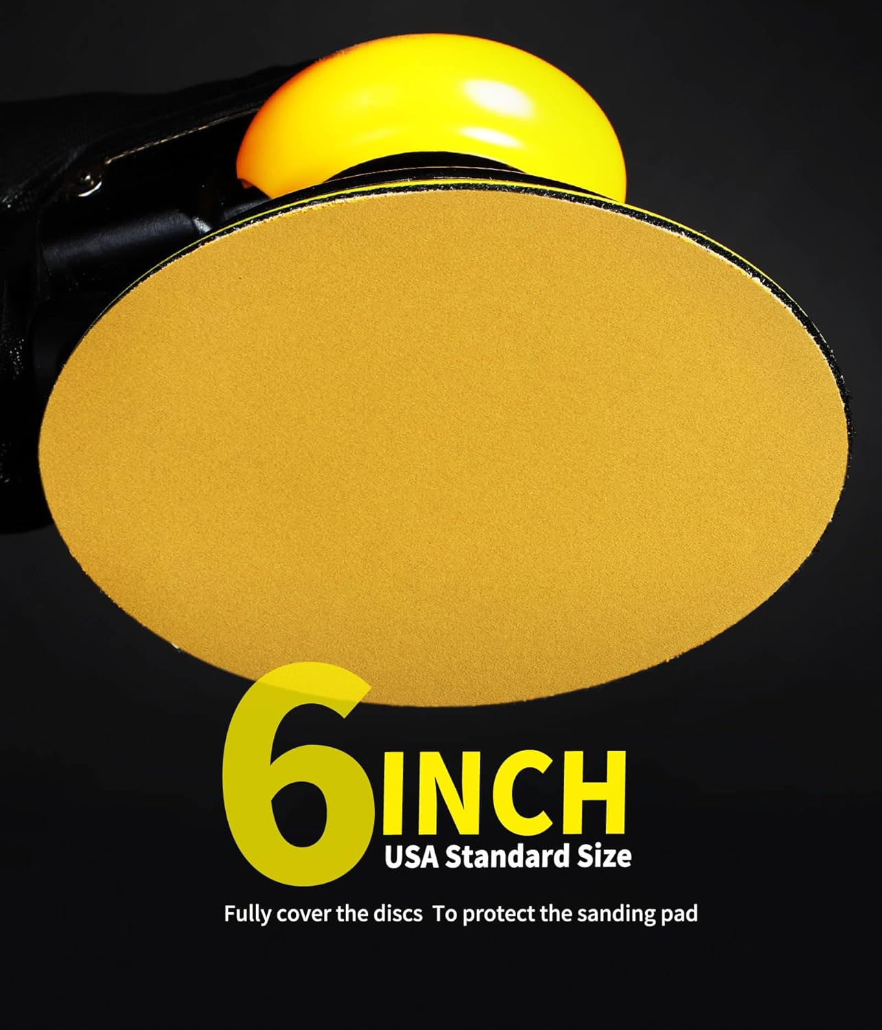 6 Inch Sanding Discs Hook and Loop No Hole, 320 Grit Sandpaper, Da Sandpaper for Automotive and Woodworking, V1259-DP01-A-2876