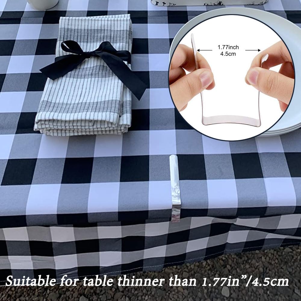 Table Cloth Clips 8pcs, Stainless Steel Metal Triangle Picnic Table Clips for Home, Restaurant, Picnic, Party V1259-DP01-A-2884