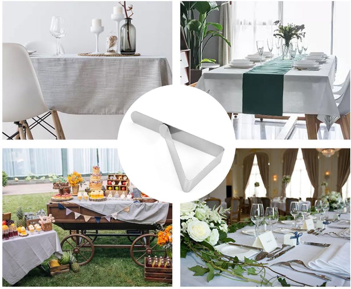Table Cloth Clips 8pcs, Stainless Steel Metal Triangle Picnic Table Clips for Home, Restaurant, Picnic, Party V1259-DP01-A-2884
