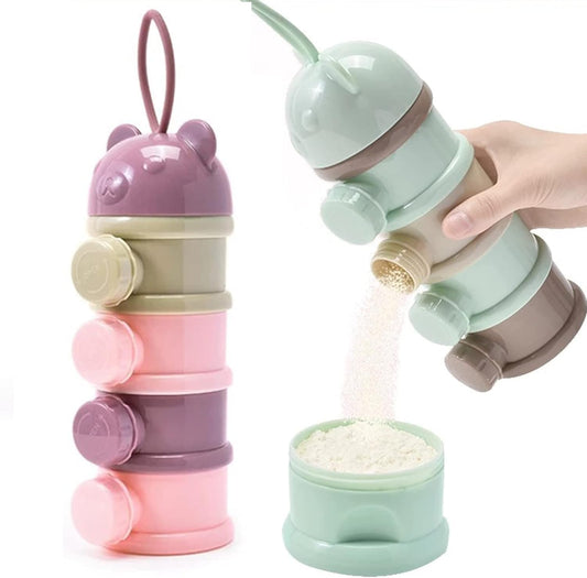 2 PCS 4 Layers Baby Milk Powder Dispenser, Milk Powder Pots,Food Storage Tank, Candy Storage Tank, Formula V1259-DP01-A-2887