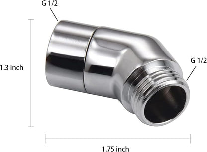 Handheld Shower Head Elbow Adapter G1/2" Shower Connector 45-Degree Adapter Solid Brass, Suitable for Most V1259-DP01-A-2889
