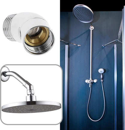 Handheld Shower Head Elbow Adapter G1/2" Shower Connector 45-Degree Adapter Solid Brass, Suitable for Most V1259-DP01-A-2889