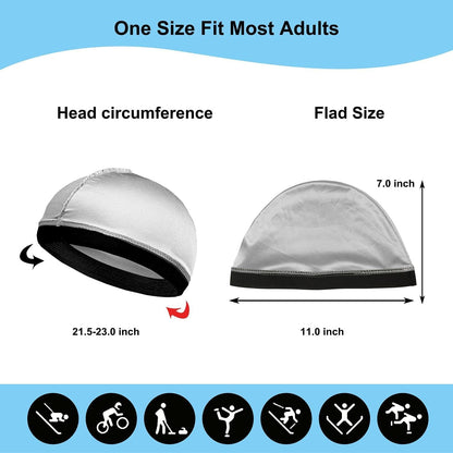4Pcs Wave Cap, Silk Stocking Wave Caps for 360 Waves, Silky Durag for Men, Stain Caps (2*Blue 2*Black) V1259-DP01-A-2890