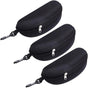 3pcs Zipper Hard Shell Sunglasses Case Eyeglasses Case Portable Travel Glasses Case with Plastic Carabiner V1259-DP01-A-2896