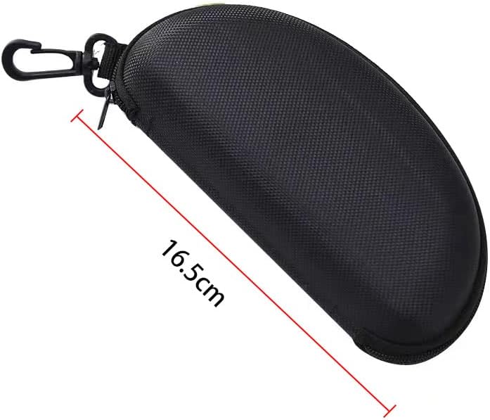 3pcs Zipper Hard Shell Sunglasses Case Eyeglasses Case Portable Travel Glasses Case with Plastic Carabiner V1259-DP01-A-2896
