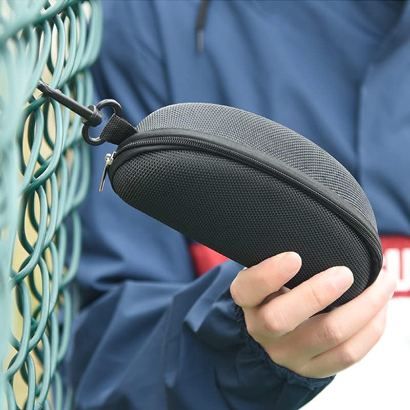 3pcs Zipper Hard Shell Sunglasses Case Eyeglasses Case Portable Travel Glasses Case with Plastic Carabiner V1259-DP01-A-2896