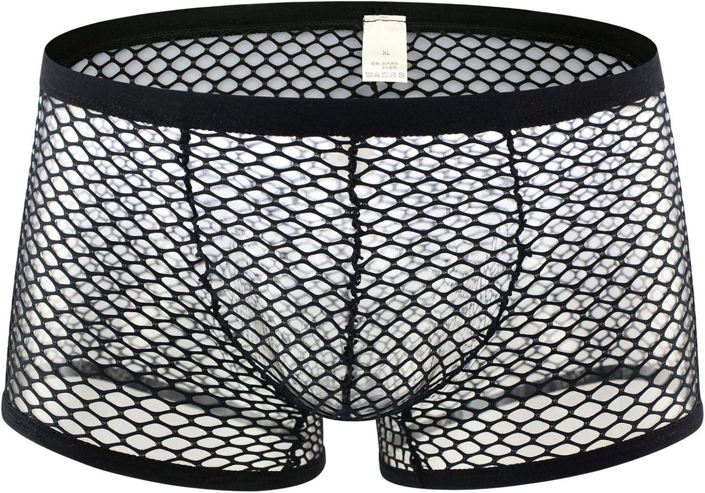Men's See Through Fishnet Boxer Briefs Underwear Lingerie Booty Shorts V1259-DP01-A-2898