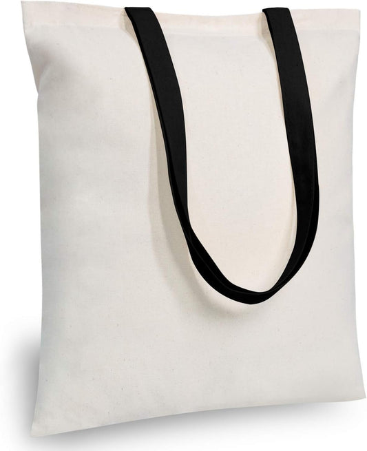 6-Pack Economical Cotton Tote Bag, Lightweight Medium Reusable Grocery Shopping Cloth Bags, Suitable for DIY, V1259-DP01-A-2900
