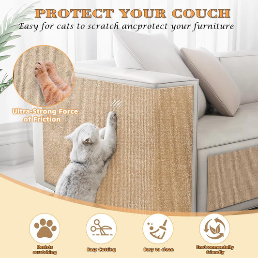Cat Scratching Carpet,15.8"x78.7"Cat Climbing Pad,Self-Adhesive Cat Scratch Mat,Sticky Scratch Wall Mat, V1259-DP01-A-2903
