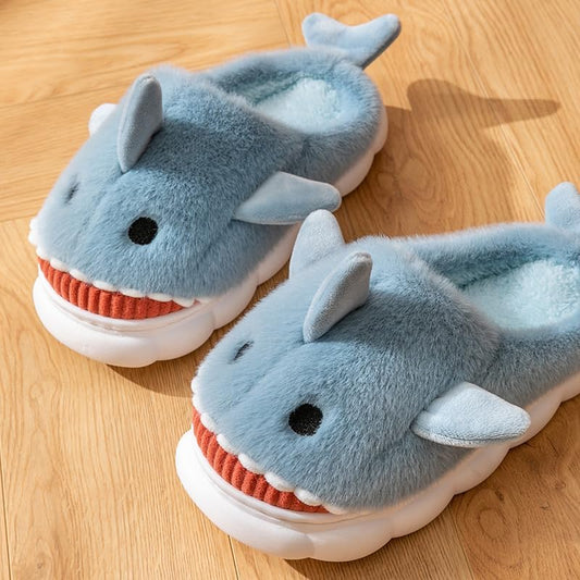 Cartoon Fuzzy Slippers Animal Shape Plush Slippers Thick Sole Soft Winter Indoor Slippers for Women and Men V1259-DP01-A-2905