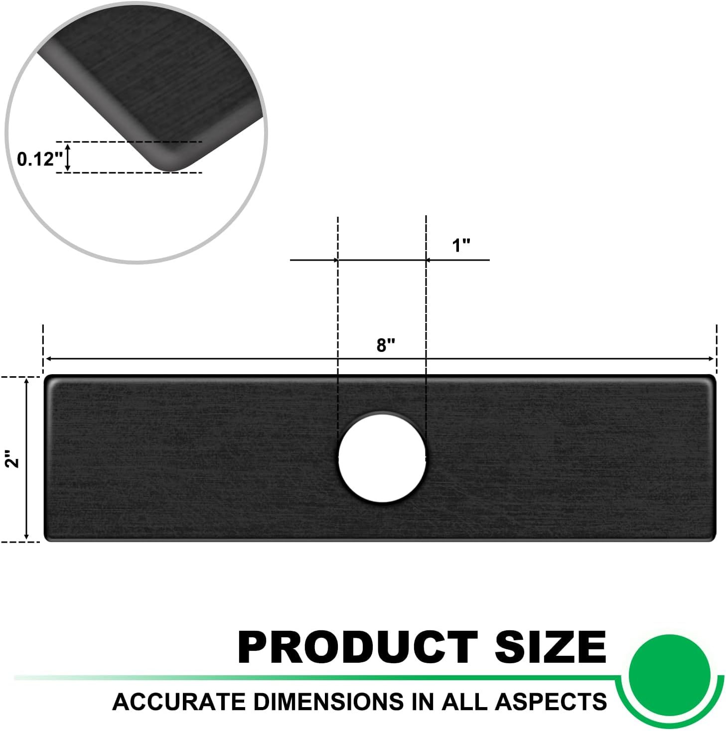 6Pack Edger Blades 8X2 Hole Diameter 1" Eco Edger Blade Replacement Compatible with Echo 720-237-001, V1259-DP01-A-2909