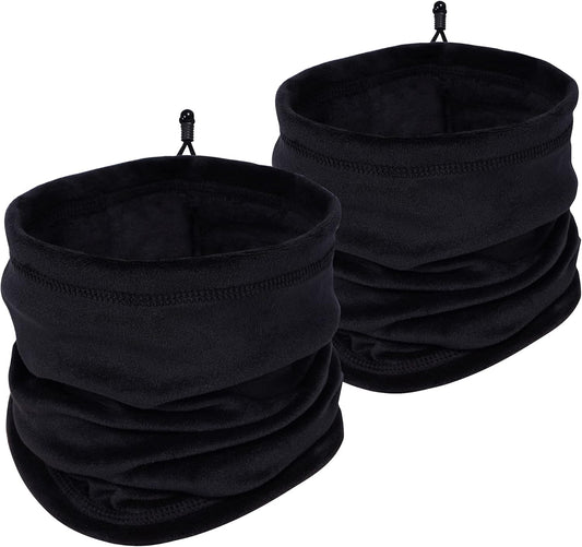 2 Pack Kids Neck Warmer Winter Fleece Gators Cold Weather Face Mask for Boys Girls Youth Neck Gaiter V1259-DP01-A-2911