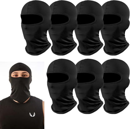 7PCS Bandana Face Mask, UV Protector Motorcycle Ski Scarf,Helmet Mask Balaclava Black Tactical Face Mask V1259-DP01-A-2915