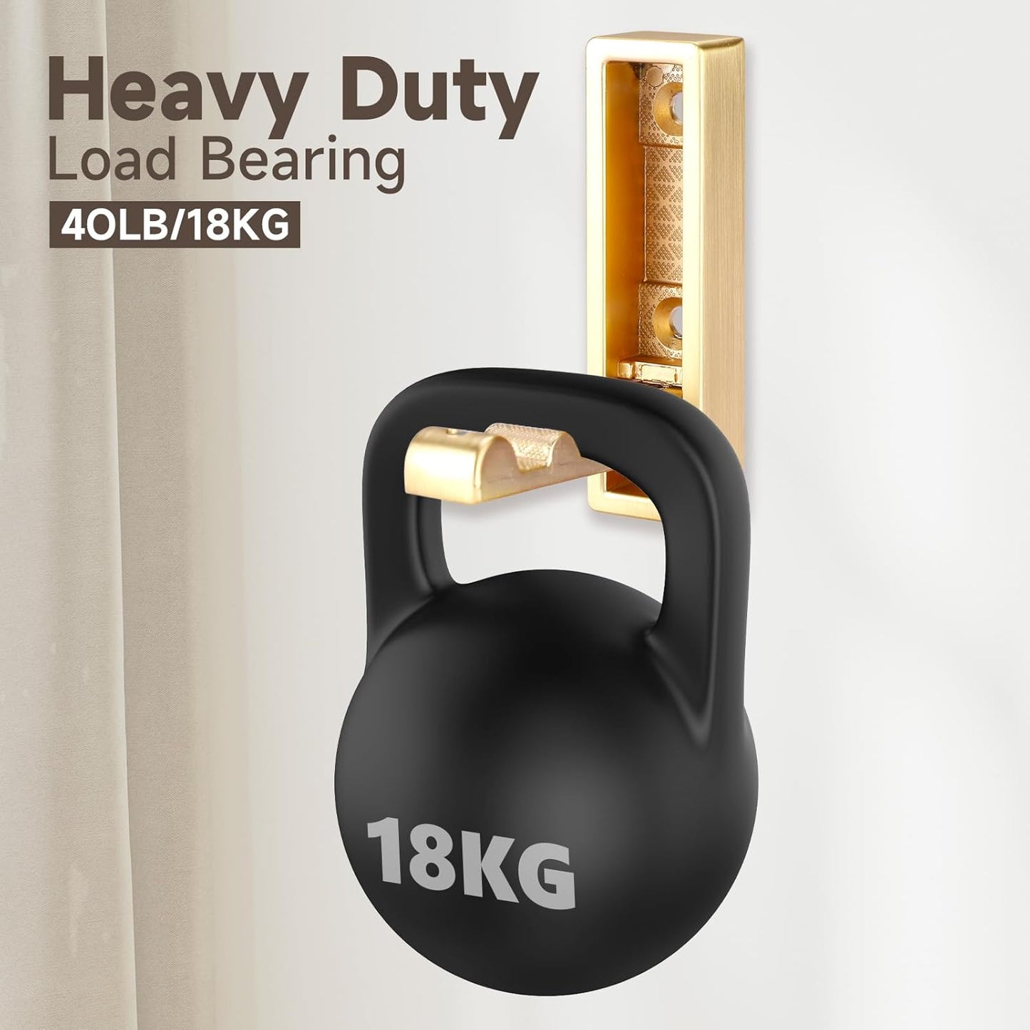 Folding Hooks 4 Pack Foldable Coat Hook Heavy Duty Wall Hooks for Hanging Coats, Towel, Hat, Backpacks (Gold) V1259-DP01-A-2916