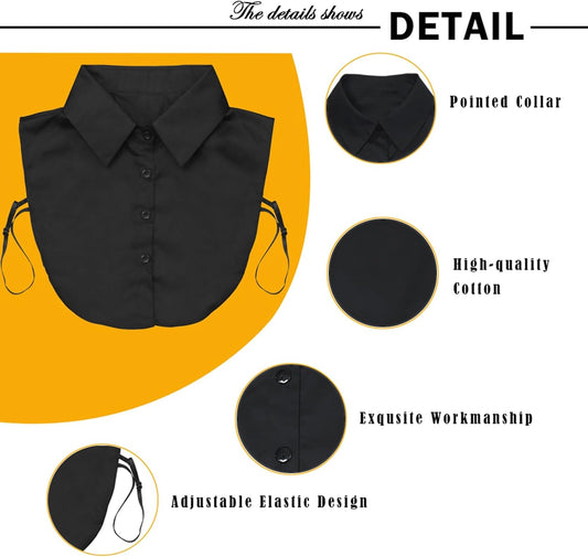 Fake Collar Detachable Dickey Collar Blouse Half Shirts Peter Pan Faux False Collar for Women & Girls Favors V1259-DP01-A-2920