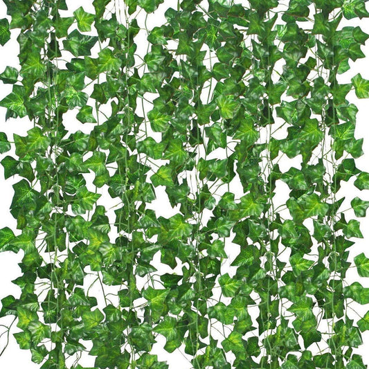 48 Pack Fake Vines for Room Decor Artificial Ivy Garland with Clip Green Flowers Hanging Plants Faux Greenery V1259-DP01-A-2924