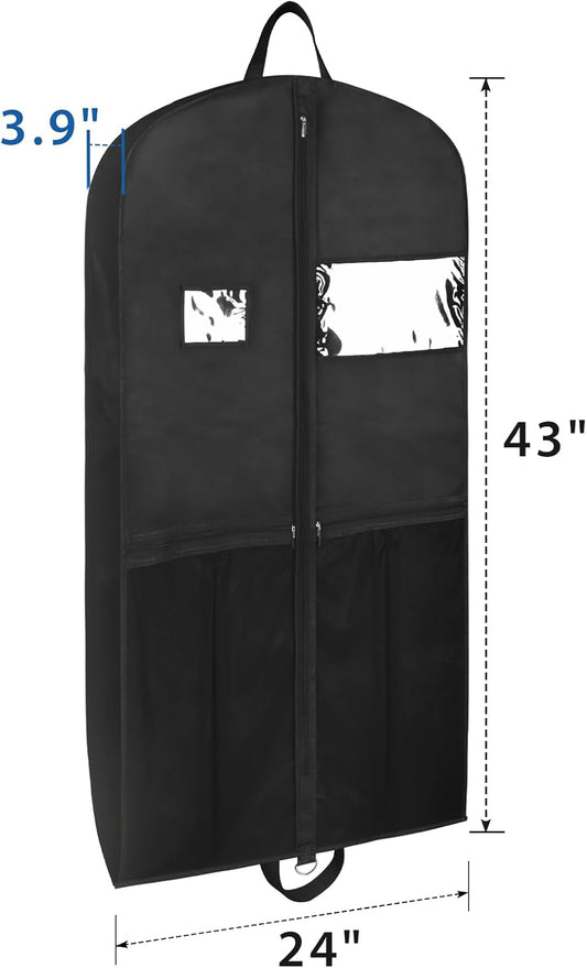 Garment Bags for Hanging Clothes Travel 43" Suit Bags for Closet Storage with Pockets Breathable Clothes Bags V1259-DP01-A-2935