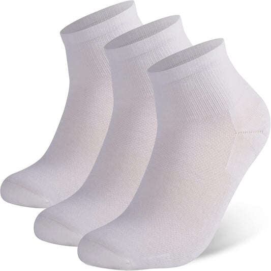 90% Merino Wool Socks for Men Women, Soft Thin Ankle Socks for Athletic Running Hiking Cycling 3 Pairs V1259-DP01-A-2950