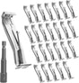 25 Pack Gutter Hangers, 5 Inch Gutter Guard with Speed Screw and Clip, Hidden Rain Gutter Bracket Support, V1259-DP01-A-2958