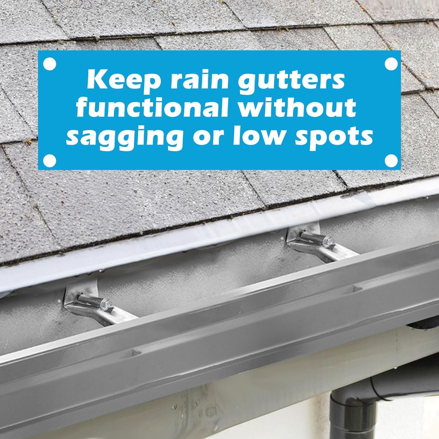 25 Pack Gutter Hangers, 5 Inch Gutter Guard with Speed Screw and Clip, Hidden Rain Gutter Bracket Support, V1259-DP01-A-2958