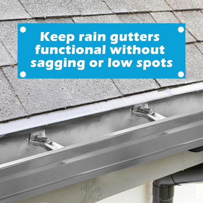 25 Pack Gutter Hangers, 5 Inch Gutter Guard with Speed Screw and Clip, Hidden Rain Gutter Bracket Support, V1259-DP01-A-2958