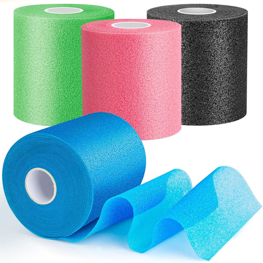 4 Pack Pre Wrap Athletic, Multi Color Prewrap, Pre Wrap for Hair Soccer, Prewrap Athletic Tape Headbands, V1259-DP01-A-2974